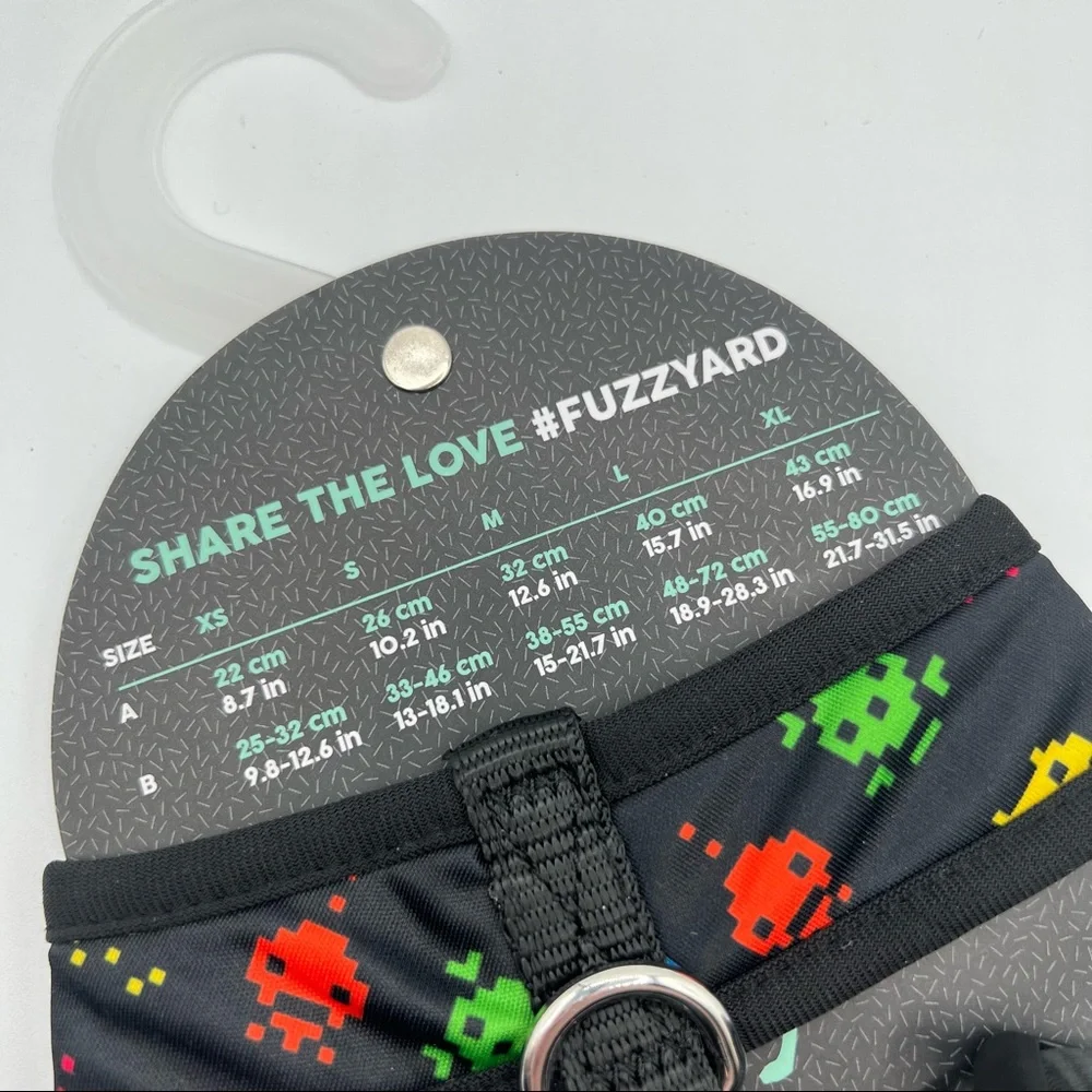 Fuzz Yard Arcade Game Print Dog Harness Dog’s Size Small